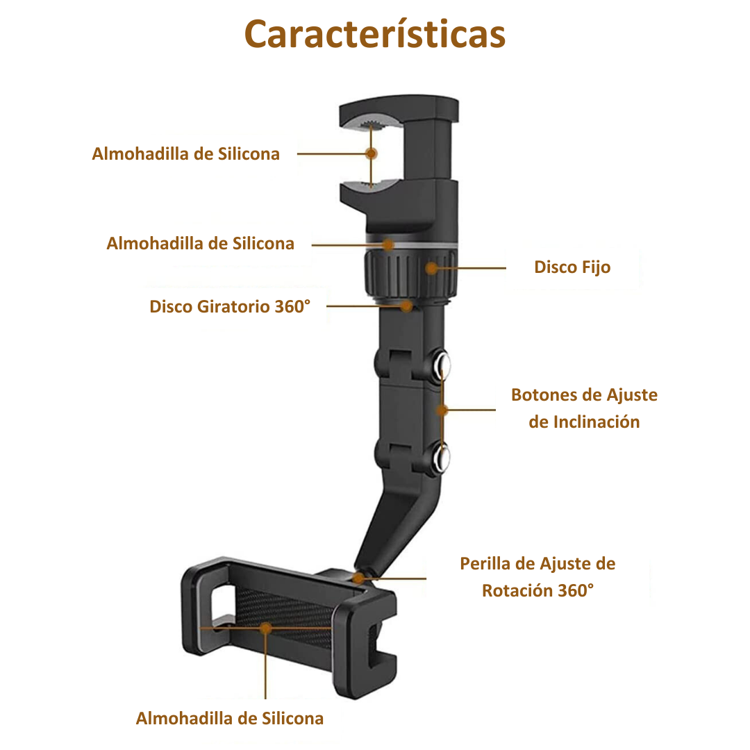 Soporte Celular 360º Multianclaje™:  Hogar y Autos - ¡SI LLEVAS 2, TE QUEDAN EN $72.500!