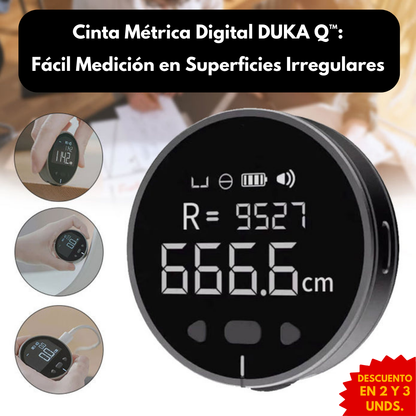 Cinta Métrica Digital DUKA Q: Precisión en Medidas Complejas – Ideal para Superficies Irregulares.