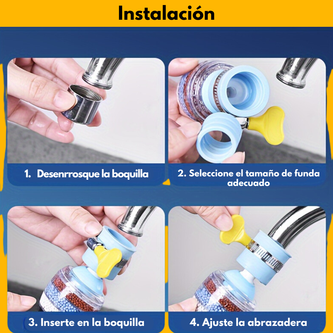 Filtro de Agua Universal para Grifo x 2 Und.: Agua limpia del grifo al instante.