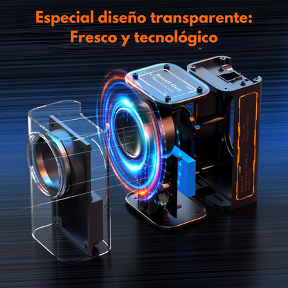 Parlante Bluetooth K07™: Estilo y Sonido Envolvente (Color negro con naranja)