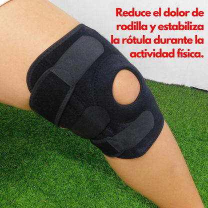 Rodillera Multifuncional: Deportistas y Recuperación. Color Negro - Talla Única