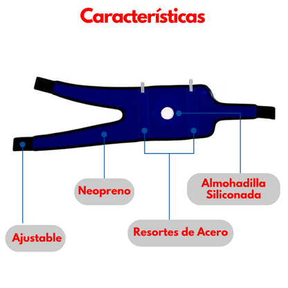 Rodillera Multifuncional: Deportistas y Recuperación. Color Negro - Talla Única